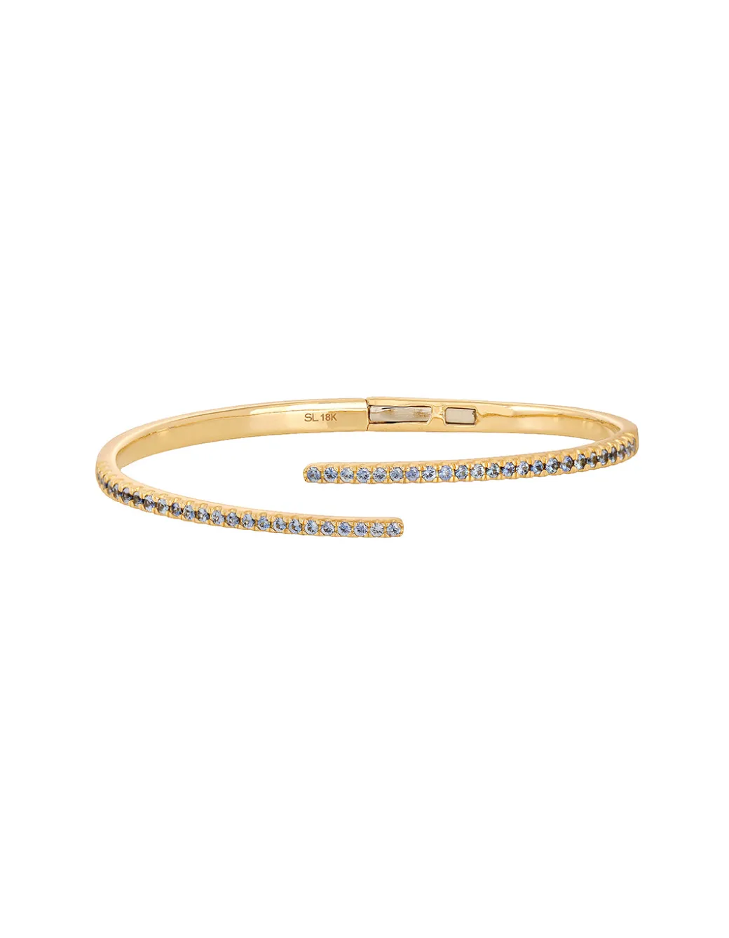 Sandy Leong Blue Sapphire Hinge Bangles - Pale Blue, Dusty Blue and Deep Blue Flash Sale