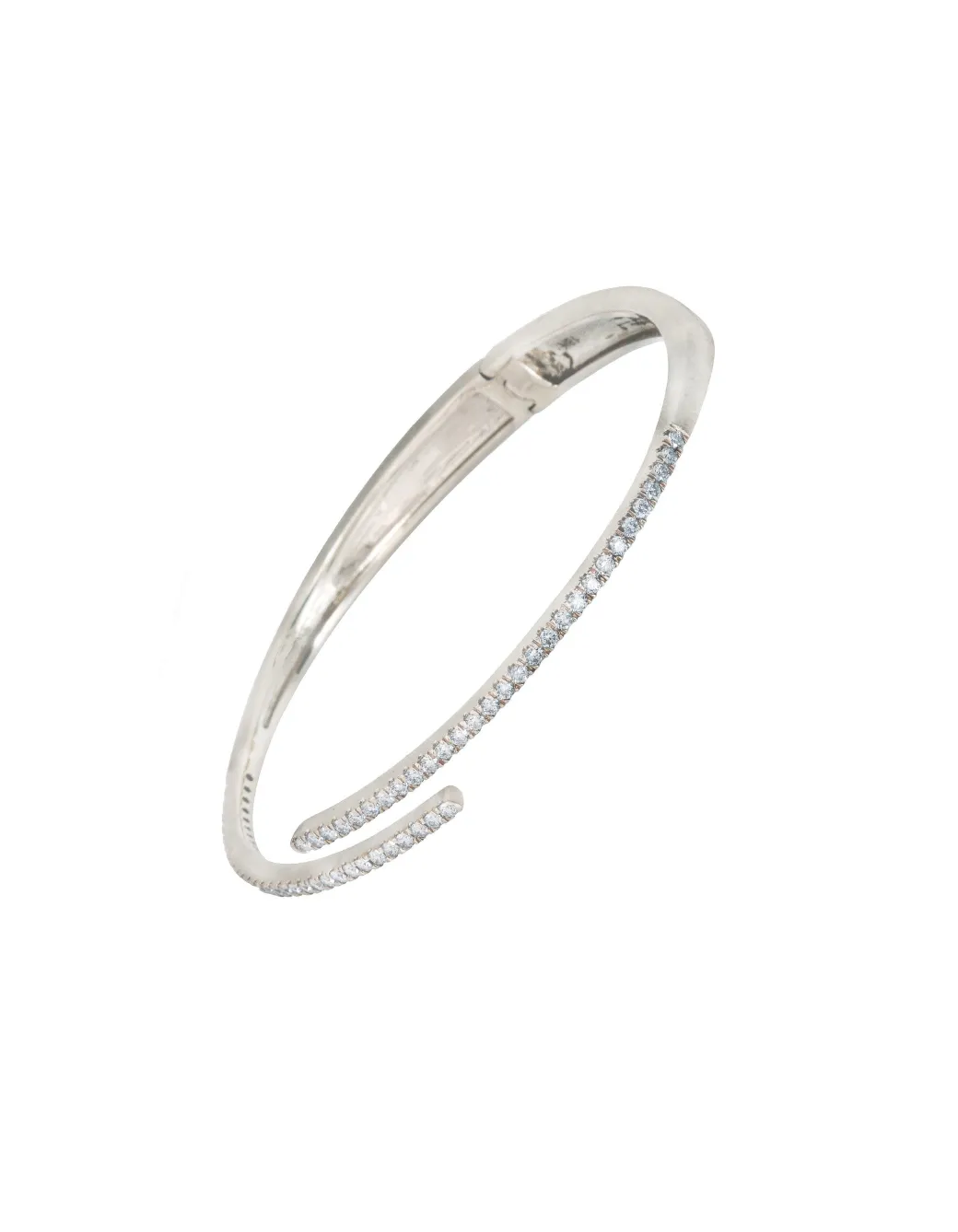 Sandy Leong Diamond Hinge Bangle - Yellow Gold with White Diamonds, Pink Gold with Online